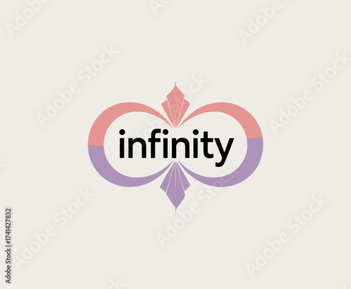 A visually appealing infinity symbol featuring gradient colors, representing endless possibilities and continuity in design, suitable for various modern applications.
