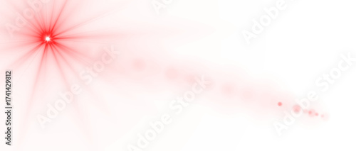 red flare lens on a transparent background