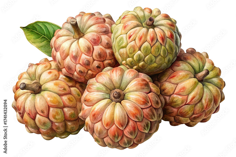 Fototapeta premium illustration of sugar apple