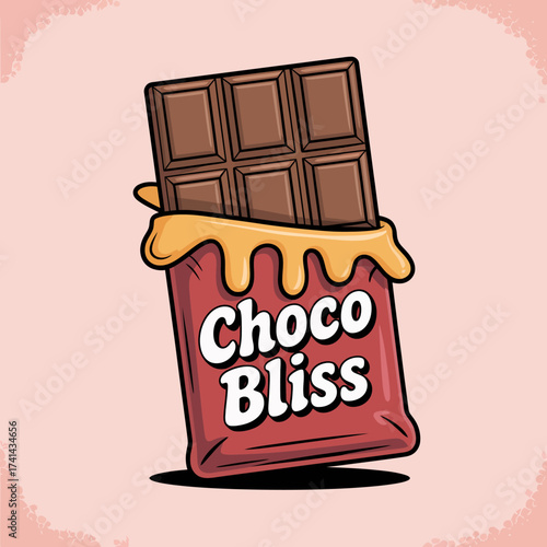 A delectable chocolate bar with gooey peanut butter, epitomizing indulgent treats while appealing to cravings for sweetness and comfort in a delightful and artistic presentation.