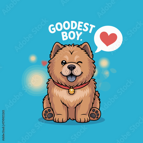 This charming dog image displays a playful expression, capturing the essence of loyalty and affection, making it perfect for pet lovers and those who adore animals.