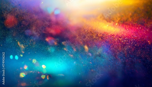dusted scratched holographic abstract multicolor backgound trend design creative blurred glow dust noise grain small dust artifacts suitable for overlays posters flyers covers banners etc
