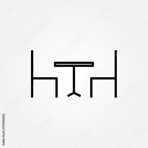 table and chairs icon symbol illustration vector eps10 logo template design pattern seamless bright minimal design flat design realistic style simple design modern design