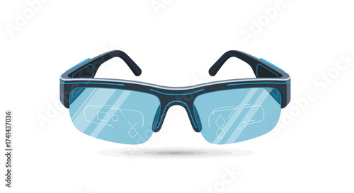 Stylish Blue Sport Sunglasses with Tinted Lenses.