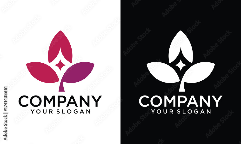 Obraz premium Creative Seed plant logo vector image 