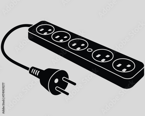A black and white silhouette illustration of a portable walkie-talkie device