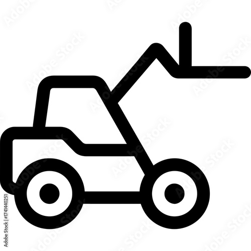 Minimalistic telehandler icon design