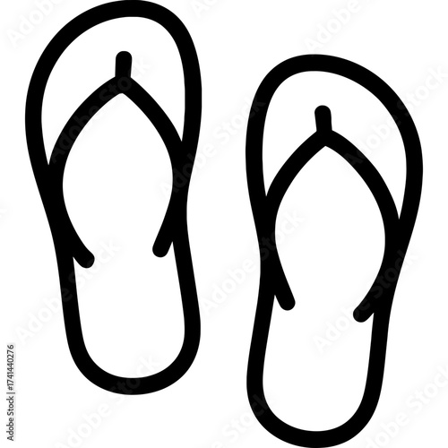 Minimalistic flip-flops icon