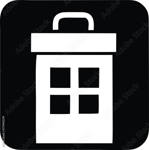 Clean trash can icon for digital interfaces and web design representing deletion and removal tasks