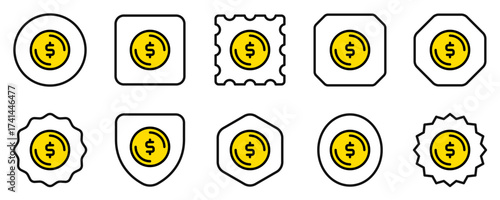 Editable dollar coin vector icon. Part of a big icon set family.  Finance, business, investment, accounting. Perfect for web and app interfaces, presentations, infographics, etc