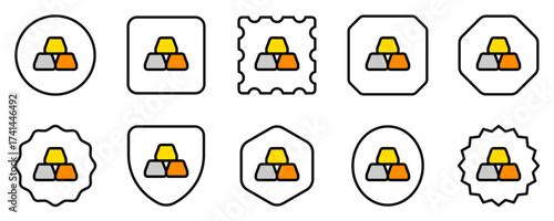Editable gold bars vector icon. Part of a big icon set family. Finance, business, investment, accounting. Perfect for web and app interfaces, presentations, infographics, etc