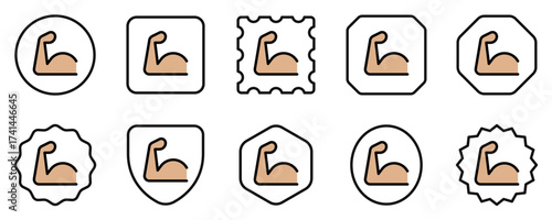 Editable muscular hand vector icon. Part of a big icon set family. Perfect for web and app interfaces, presentations, infographics, etc