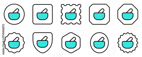 Editable mortar and pestle, parmacy vector icon. Part of a big icon set family. Perfect for web and app interfaces, presentations, infographics, etc