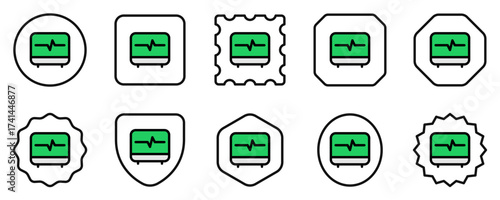 Editable ekg, heartbeat vector icon. Part of a big icon set family. Perfect for web and app interfaces, presentations, infographics, etc