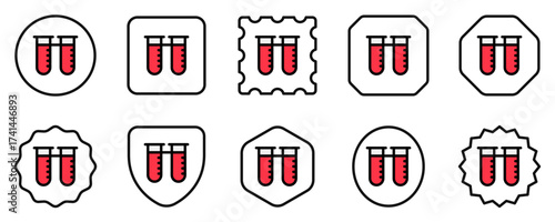 Editable test tubes vector icon. Part of a big icon set family. Perfect for web and app interfaces, presentations, infographics, etc