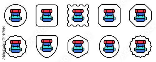 Editable rucksack, camper bag, backpack vector icon. Part of a big icon set family. Perfect for web and app interfaces, presentations, infographics, etc
