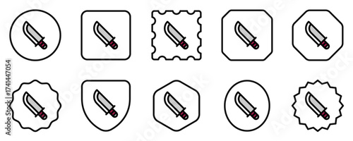Editable knife, machete, hunting knife vector icon. Part of a big icon set family. Perfect for web and app interfaces, presentations, infographics, etc