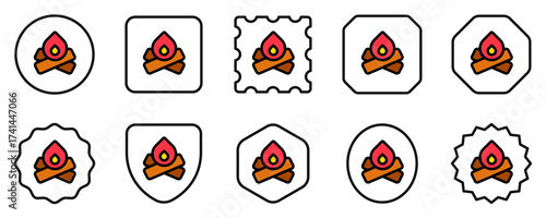 Editable bonfire, campfire vector icon. Part of a big icon set family. Perfect for web and app interfaces, presentations, infographics, etc