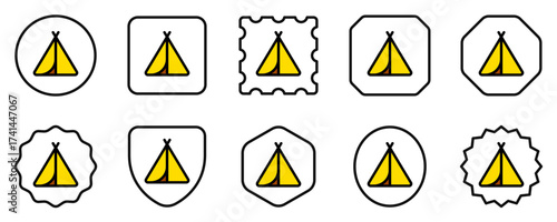 Editable tepee tent vector icon. Part of a big icon set family. Perfect for web and app interfaces, presentations, infographics, etc