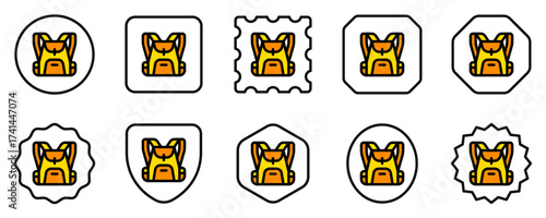 Editable rucksack, backpack vector icon. Part of a big icon set family. Perfect for web and app interfaces, presentations, infographics, etc