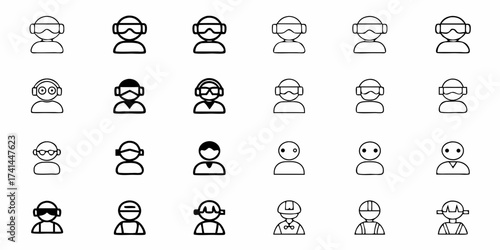 Modern professional avatar icons representing diverse users and roles, ideal for websites and apps, conveying identity and connection.