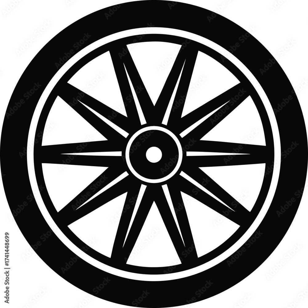 Obraz premium Wagon Wheel Icon