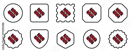 Editable bacon vector icon. Part of a big icon set family. Perfect for web and app interfaces, presentations, infographics, etc