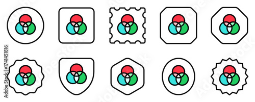 Editable filter, venn diagram vector icon. Part of a big icon set family. Perfect for web and app interfaces, presentations, infographics, etc