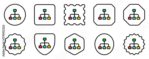Editable organization chart vector icon. Part of a big icon set family. Perfect for web and app interfaces, presentations, infographics, etc