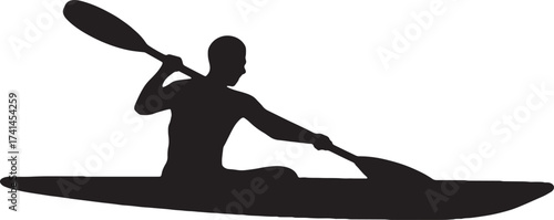 Kayak Silhouette Paddler Adventure Sport Canoe Outdoors