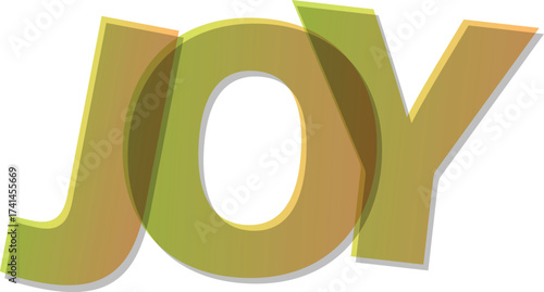 Colorful Joy Text Overlap Design Element for Optimism and Happiness
