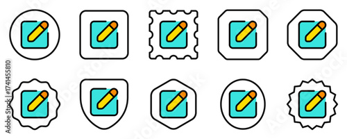 Editable edit text, type new, compose vector icon. Part of a big icon set family. Perfect for web and app interfaces, presentations, infographics, etc