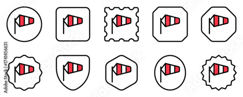 Editable windsock vector icon. Part of a big icon set family. Perfect for web and app interfaces, presentations, infographics, etc