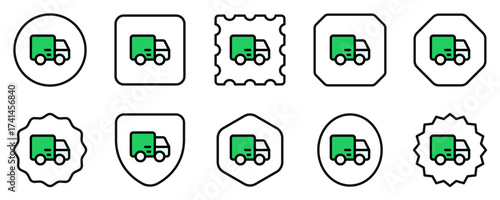 Editable delivery truck vector icon. Part of a big icon set family. Perfect for web and app interfaces, presentations, infographics, etc