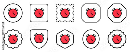 Editable vector alarm clock icon. Part of a big icon set family. Perfect for web and app interfaces, presentations, infographics, etc