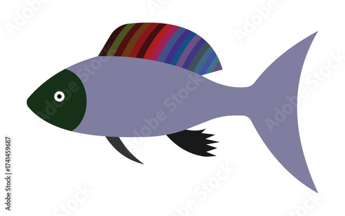 "Biodiversity and Fish Icon Set – Outline Wildlife Symbols, Seafood and Nature Graphic Design Elements"