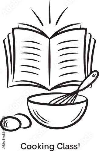 Cooking Class Doodle Illustration