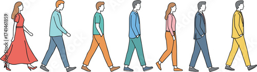 Men fashion styles comparison, casual smart and formal outfits, three male figures standing, clothing design, dress code contrast, style illustration, posture reference