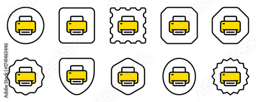Editable vector print printer icon. Part of a big icon set family. Perfect for web and app interfaces, presentations, infographics, etc