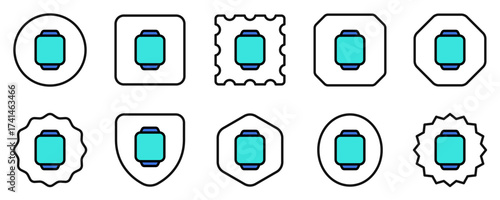 Editable vector blank square smartwatch screen icon. Part of a big icon set family. Perfect for web and app interfaces, presentations, infographics, etc