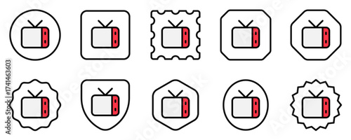 Editable vector blank tv show vintage screen icon. Part of a big icon set family. Perfect for web and app interfaces, presentations, infographics, etc