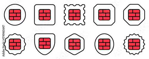 Editable vector firewall brick wall icon. Part of a big icon set family. Perfect for web and app interfaces, presentations, infographics, etc