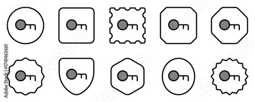 Editable vector key keyword password login icon. Part of a big icon set family. Perfect for web and app interfaces, presentations, infographics, etc
