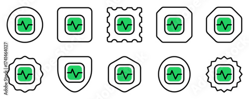 Editable vector heartbeat system status icon. Part of a big icon set family. Perfect for web and app interfaces, presentations, infographics, etc