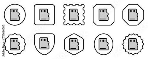 Editable vector memory card icon. Part of a big icon set family. Perfect for web and app interfaces, presentations, infographics, etc