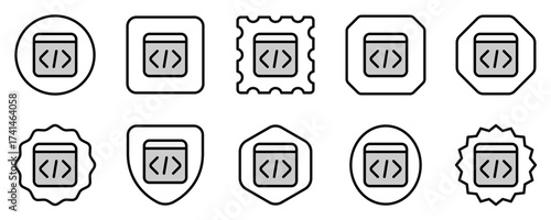 Editable vector web programming icon. Part of a big icon set family. Perfect for web and app interfaces, presentations, infographics, etc
