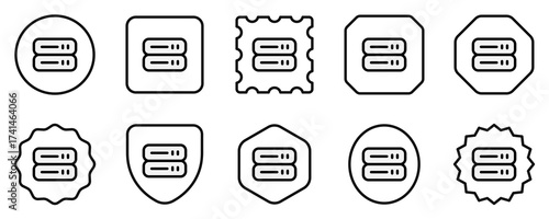 Editable vector server storage drive icon. Part of a big icon set family. Perfect for web and app interfaces, presentations, infographics, etc