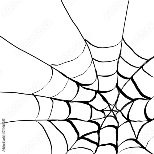 Incomplete Spider Web to One Side