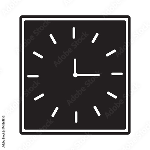 o clock at 12 vector design monocolor.