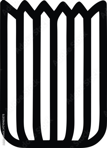 Wallpaper Mural Abstract black and white vertical stripes pattern graphic design simple geometric shape icon symbol Torontodigital.ca
